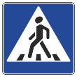 Дорожный знак 5.19.1 «Пешеходный переход» (металл 0,8 мм, I типоразмер: сторона 600 мм, С/О пленка: тип А инженерная)
